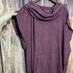 Bryn Walker  Women Porto Wine Pocket Velvet Poncho Tunic Top Sz L $150 Lagenlook Photo 5