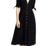 Free People  Love of My Life Black Midi Dress GUC Size Small Fit & Flare Boho Photo 1