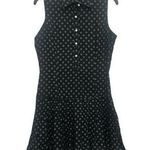 Polo Jeans Company Ralph Lauren Sleeveless Linen Drop Waist Polka Dot Dress 10 Blue Photo 0