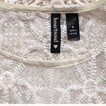 Heart soul Boho Cream Lace & Fringe Sheer Short Sleeve Bohemian Top ~ SMALL Photo 5