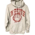 Taylor Swift  Size Medium Grey Im Feeling 22 Hooded Pullover Graphic Sweatshirt Photo 0