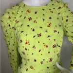 AFRM Revolve Green floral long sleeve dress with beautiful detail back. #82 Photo 4