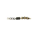 Banana Republic Black Gray Green Stones Gold Plated Bracelet Photo 4
