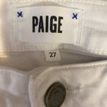 Paige White Verdugo Crop Cotton Blend Distressed Raw Hem Denim Jeans Women Sz 27 Photo 10