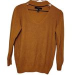 Forever 21 Mustard Knit Keyhole Sweater, L Photo 0