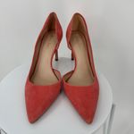 Essex Lane  Vera shoes 9.5 high heels pointed toe D'Orsay suede leather coral Photo 2