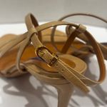 Ralph Lauren Purple Label  Patent Leather Strappy Stiletto Heels Beige Size 38B Photo 7