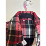 Boutique  Shacket Womens Small Red & White Button-up Fall Winter Photo 6