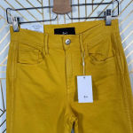 3x1 W4 Shelter Jeans Pants Wide-Leg Crop Vintage Overdyed Denim Yellow Size 23 Photo 4