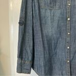 G.H. Bass &Co. G.H. Bass & Co. Chambray Button Down Shirt Womens Medium Blue Photo 1