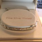 Swavorski Swarovski Baguette Crystal Slider Bracelet SilverP Photo 1