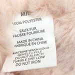 Splendid Womens M/L Slip On Criss-Cross Faux Fur Slippers Pink Lounge Fluffy Photo 5