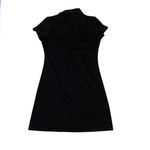 EXPRESS  Black Dress Rainbow Striped Short Sleeve Polo Style Size Medium VINTAGE Photo 3