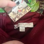 Flying Tomato Bordeaux Jumpsuit Wide Leg Crushed Velvet Womens Large Red Velour Photo 4