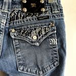 Miss Me Bootcut Jeans Rhinestone Embroidered Logo Medium Wash Western Blue 28 Photo 1