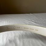 American Vintage 80s Vintage Yellow Genuine Snake Skin Leather Belt Square Buckle Large Photo 5