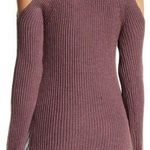 Madison & Berkeley Mauve Cold Shoulder Sweater w/ Peekaboo Lace Photo 1