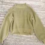 Hollister Green Mockneck Chenille Sweater Photo 0