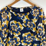 CAbi Lydia Floral Print 3/4 Sleeve Blouse Top Navy Blue Women's Small 3426 Photo 5