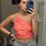 ZARA One shoulder Floral Crop Top Photo 0