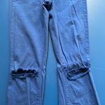 Aphrodite Royal Blue jeans. Wide leg. Distressed knees. (3) Photo 2
