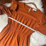 A New Day Clay Prairie Dress Knee Length Terracotta Orange Size Medium Photo 4