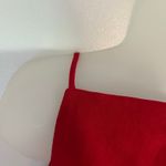 Madewell Ruched Square Neck Linen Cotton Smocked Back Red Lined Tank 2 New Photo 11