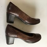 Clarks Brown Leather Suede Scheme 62858 Pumps Heels Womens Sz 8M Work B… Photo 3