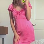 LA Hearts Pink Satin Mini Dress Photo 0