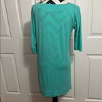 Lilly Pulitzer  Teal 3/4 Length Sleeve Shirt Dress Photo 2