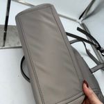 Kate Spade  Nylon Tote Bag Shoulder Crossbody Grey Silver Hardware Photo 11