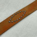 Vintage Y2K Texas Metal Jeweled Buckle W/ Brown Leather Studded Unisex 38” Belt Photo 5