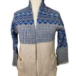 Joie  Radegonde alpaca wool fair isle open cardigan sweater Photo 1