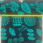 Kizz Sweater Womens Medium Black Green Vintage 90s Aztec Grandpa Pullover Photo 2