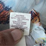 Mudd  | Sheer White Butterfly Print Blouse Sz S Photo 5