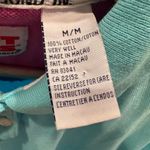 Vintage Pivot Rules Turquoise Women's Golf‎ Short Sleeve Polo Shirt Medium Blue Photo 4