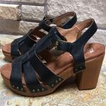 White Mountain  Footbeds Aldridge Dress Sandals Black Wood Platform Boho 8 Photo 1
