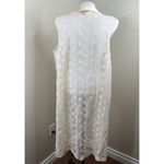 April Cornell Sheer Embroidered Lace Style Duster Long Cardigan Open Sz XS Blush Photo 2