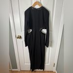 Staud Dolce Long Sleeve Midi Dress Black L Size L Photo 5