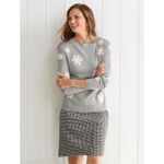 Talbots  Womens Diamond Print Wool Skirt Sz 14P‎ | Office Career Neutral Classic Photo 10