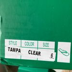 Lauren Lorraine Glittering Silver/Clear Flip Flop Sandals. SIZE 6. New in box Silver Photo 4