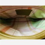 Fossil  Woven Shoulder Bag - Purse with Wooden Key Charm - Pastel Plaid Lining Photo 7