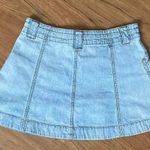 DKNY Vintage Jeans Light-Washed Denim Drawstring Mini Skirt Photo 1