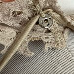 Free People  Tan Boho Crochet Lilly Mini Dress  S Photo 6