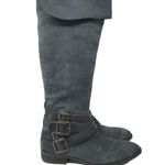 Sam Edelman  Washed Black Pia Tall Nubuck Leather Riding Boots Photo 3