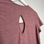 Old Navy  Women’s Short Sleeve Scoop Neck Cut Out Back T Shirt Pink Medium Photo 6