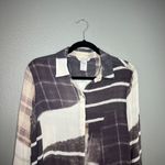 John Mark  Artsy Tunic Womens Size M Viscose Long Sleeve‎ Patchwork Full Button Photo 1