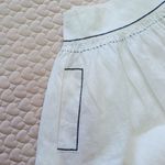 NWOT See by Chloe White Linen Skirt w/Blue Embroidery with Pockets sz 4 Blue Photo 4