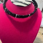 Ali KhanBeaded Black Crystal Choker Necklace With Silver Accents NWT Photo 0