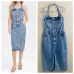 Universal Threads Universal Thread Denim Halter Midi Dress Size 10 Photo 1